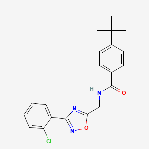 4-(tert-butyl)-N-((3-(2-chlorophenyl)-1,2,4-oxadiazol-5-yl)methyl)benzamide