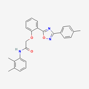 molecular formula C25H23N3O3 B7715665 N-(2,3-dimethylphenyl)-2-(2-(3-(p-tolyl)-1,2,4-oxadiazol-5-yl)phenoxy)acetamide 