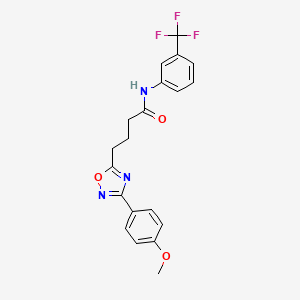 molecular formula C20H18F3N3O3 B7715710 4-(3-(4-methoxyphenyl)-1,2,4-oxadiazol-5-yl)-N-(3-(trifluoromethyl)phenyl)butanamide 