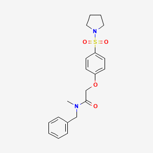 molecular formula C20H24N2O4S B7715718 N-benzyl-N-methyl-2-(4-(pyrrolidin-1-ylsulfonyl)phenoxy)acetamide 
