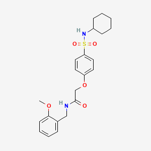 molecular formula C22H28N2O5S B7715734 2-(N-methylbenzenesulfonamido)-N-[2-(phenylsulfanyl)phenyl]acetamide 