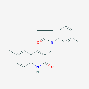 molecular formula C24H28N2O2 B7715752 N-(2,3-dimethylphenyl)-N-((2-hydroxy-6-methylquinolin-3-yl)methyl)pivalamide 