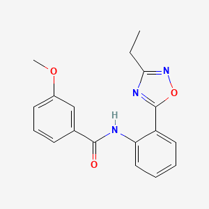 molecular formula C18H17N3O3 B7715758 N-(2-(3-ethyl-1,2,4-oxadiazol-5-yl)phenyl)-3-methoxybenzamide 