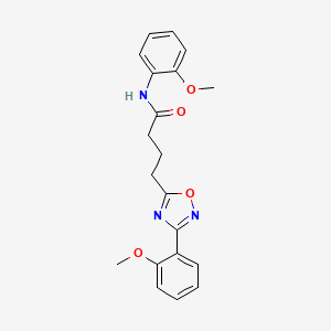 molecular formula C20H21N3O4 B7715784 N-(2-methoxyphenyl)-4-(3-(2-methoxyphenyl)-1,2,4-oxadiazol-5-yl)butanamide 