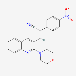 molecular formula C22H18N4O3 B7715847 (Z)-3-(2-morpholinoquinolin-3-yl)-2-(4-nitrophenyl)acrylonitrile 