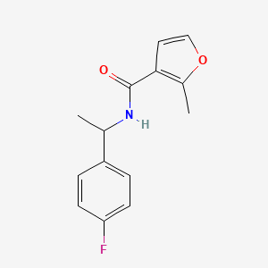 molecular formula C14H14FNO2 B7715854 N-(1-(4-fluorophenyl)ethyl)-2-methylfuran-3-carboxamide 
