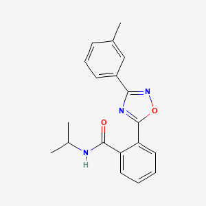 molecular formula C19H19N3O2 B7715887 N-isopropyl-2-(3-(m-tolyl)-1,2,4-oxadiazol-5-yl)benzamide 