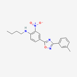 N-butyl-2-nitro-4-(3-(m-tolyl)-1,2,4-oxadiazol-5-yl)aniline