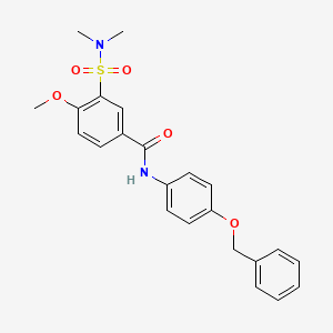 molecular formula C23H24N2O5S B7715942 N-cycloheptyl-3-(dimethylsulfamoyl)-4-methoxybenzamide 