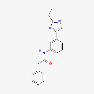 molecular formula C18H17N3O2 B7715971 N-(3-(3-ethyl-1,2,4-oxadiazol-5-yl)phenyl)-2-phenylacetamide 