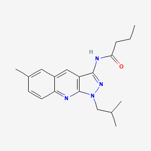 molecular formula C19H24N4O B7715984 N-(1-isobutyl-6-methyl-1H-pyrazolo[3,4-b]quinolin-3-yl)butyramide 