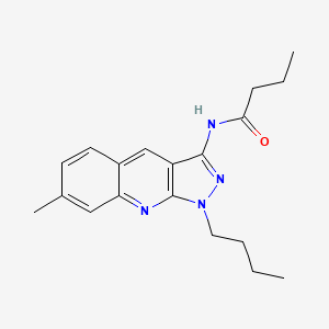molecular formula C19H24N4O B7716014 N-(1-butyl-7-methyl-1H-pyrazolo[3,4-b]quinolin-3-yl)butyramide 