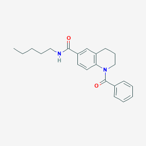4-[1-(4-methoxybenzenesulfonyl)piperidine-3-carbonyl]morpholine