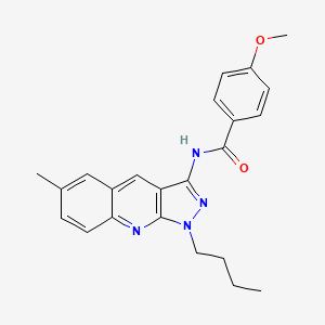 N-(1-butyl-6-methyl-1H-pyrazolo[3,4-b]quinolin-3-yl)-4-methoxybenzamide
