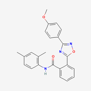 molecular formula C24H21N3O3 B7716077 N-(2,4-dimethylphenyl)-2-(3-(4-methoxyphenyl)-1,2,4-oxadiazol-5-yl)benzamide 