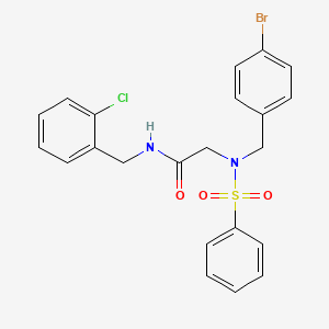 molecular formula C22H20BrClN2O3S B7716095 2-{N-[(4-bromophenyl)methyl]benzenesulfonamido}-N-(4-ethoxyphenyl)acetamide 