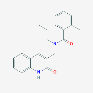 N-butyl-N-((2-hydroxy-8-methylquinolin-3-yl)methyl)-2-methylbenzamide