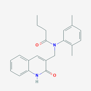 N-(2,5-dimethylphenyl)-N-((2-hydroxyquinolin-3-yl)methyl)butyramide
