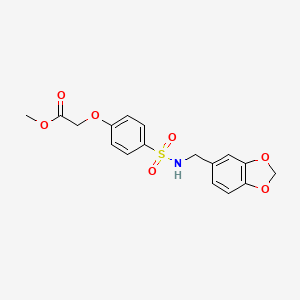 molecular formula C17H17NO7S B7716156 methyl 2-{4-[(4-butylphenyl)sulfamoyl]phenoxy}acetate 