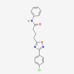 molecular formula C18H16ClN3O2 B7716168 4-(3-(4-chlorophenyl)-1,2,4-oxadiazol-5-yl)-N-phenylbutanamide 