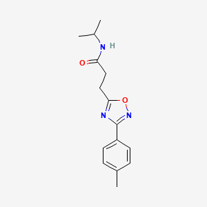 molecular formula C15H19N3O2 B7716208 N-isopropyl-3-(3-(p-tolyl)-1,2,4-oxadiazol-5-yl)propanamide 