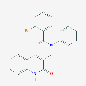 molecular formula C25H21BrN2O2 B7716225 2-bromo-N-(2,5-dimethylphenyl)-N-((2-hydroxyquinolin-3-yl)methyl)benzamide 