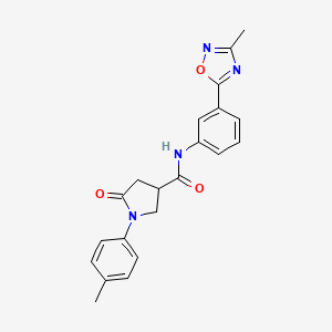 N-(3-(3-methyl-1,2,4-oxadiazol-5-yl)phenyl)-5-oxo-1-(p-tolyl)pyrrolidine-3-carboxamide