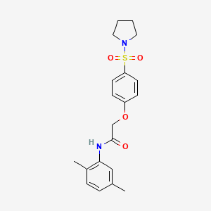 molecular formula C20H24N2O4S B7716313 N-(2,5-dimethylphenyl)-2-(4-(pyrrolidin-1-ylsulfonyl)phenoxy)acetamide 