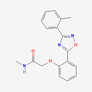 molecular formula C18H17N3O3 B7716331 N-methyl-2-(2-(3-(o-tolyl)-1,2,4-oxadiazol-5-yl)phenoxy)acetamide 