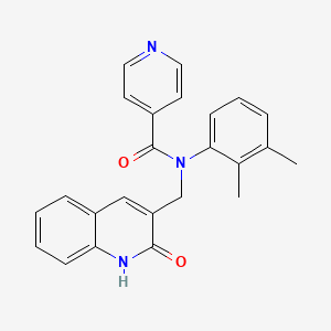 molecular formula C24H21N3O2 B7716357 N-(2,3-dimethylphenyl)-N-((2-hydroxyquinolin-3-yl)methyl)isonicotinamide 