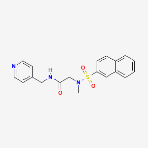 molecular formula C19H19N3O3S B7716386 2-(N-methylnaphthalene-2-sulfonamido)-N-(pyridin-4-ylmethyl)acetamide 