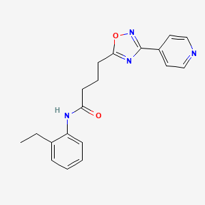 molecular formula C19H20N4O2 B7716400 N-(2-ethylphenyl)-4-(3-(pyridin-4-yl)-1,2,4-oxadiazol-5-yl)butanamide 