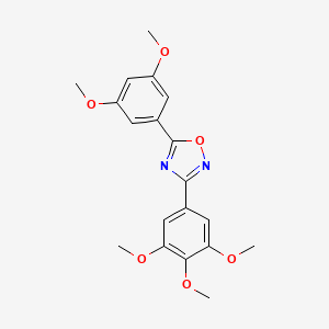 molecular formula C19H20N2O6 B7716407 5-(3,5-dimethoxyphenyl)-3-(3,4,5-trimethoxyphenyl)-1,2,4-oxadiazole 