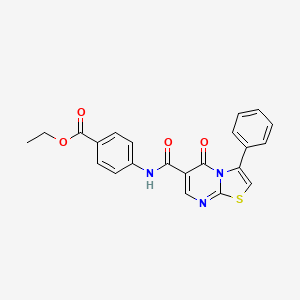 molecular formula C22H17N3O4S B7716443 N-(2-methylphenyl)-5-oxo-3-phenyl-5H-[1,3]thiazolo[3,2-a]pyrimidine-6-carboxamide 