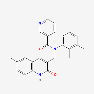 molecular formula C25H23N3O2 B7716463 N-(2,3-dimethylphenyl)-N-((2-hydroxy-6-methylquinolin-3-yl)methyl)nicotinamide 
