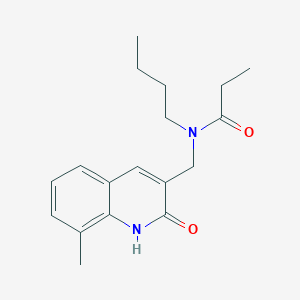 N-butyl-N-((2-hydroxy-8-methylquinolin-3-yl)methyl)propionamide