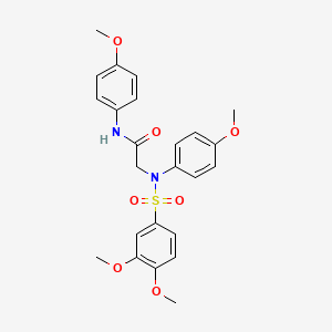 molecular formula C24H26N2O7S B7716551 2-(3,4-dimethoxy-N-(4-methoxyphenyl)phenylsulfonamido)-N-(4-methoxyphenyl)acetamide 