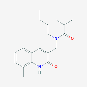molecular formula C19H26N2O2 B7716606 N-butyl-N-((2-hydroxy-8-methylquinolin-3-yl)methyl)isobutyramide 
