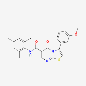 molecular formula C23H21N3O3S B7716638 3-(3-methoxyphenyl)-N-[2-(4-methoxyphenyl)ethyl]-5-oxo-5H-[1,3]thiazolo[3,2-a]pyrimidine-6-carboxamide 