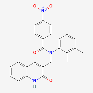 molecular formula C25H21N3O4 B7716651 N-(2,3-dimethylphenyl)-N-((2-hydroxyquinolin-3-yl)methyl)-4-nitrobenzamide 