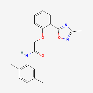 molecular formula C19H19N3O3 B7716659 N-(2,5-dimethylphenyl)-2-(2-(3-methyl-1,2,4-oxadiazol-5-yl)phenoxy)acetamide 