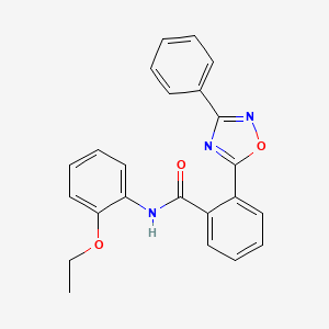 molecular formula C23H19N3O3 B7716702 N-(2-ethoxyphenyl)-2-(3-phenyl-1,2,4-oxadiazol-5-yl)benzamide 