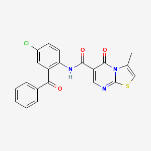 molecular formula C21H14ClN3O3S B7716709 N-(2,5-dimethylphenyl)-3-methyl-5-oxo-5H-[1,3]thiazolo[3,2-a]pyrimidine-6-carboxamide 