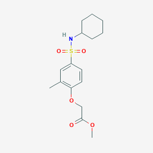 molecular formula C16H23NO5S B7716739 ethyl 1-(5-chloro-2-methoxybenzenesulfonyl)piperidine-4-carboxylate 