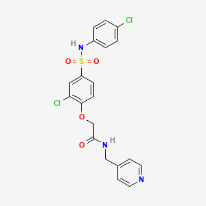 molecular formula C20H17Cl2N3O4S B7716744 2-{2-chloro-4-[(4-chlorophenyl)sulfamoyl]phenoxy}-N-[(furan-2-yl)methyl]acetamide 