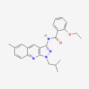 molecular formula C24H26N4O2 B7716753 2-ethoxy-N-(1-isobutyl-6-methyl-1H-pyrazolo[3,4-b]quinolin-3-yl)benzamide 