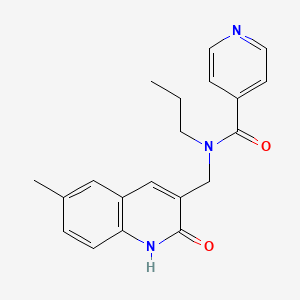 N-((2-hydroxy-6-methylquinolin-3-yl)methyl)-N-propylisonicotinamide