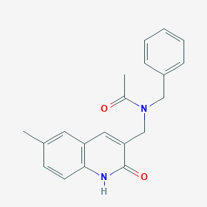 molecular formula C20H20N2O2 B7716780 N-benzyl-N-((2-hydroxy-6-methylquinolin-3-yl)methyl)acetamide 