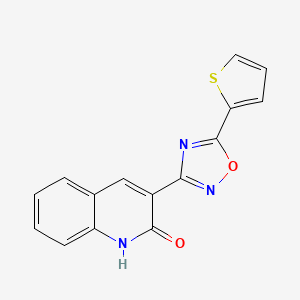 molecular formula C15H9N3O2S B7716787 3-(5-(thiophen-2-yl)-1,2,4-oxadiazol-3-yl)quinolin-2-ol 