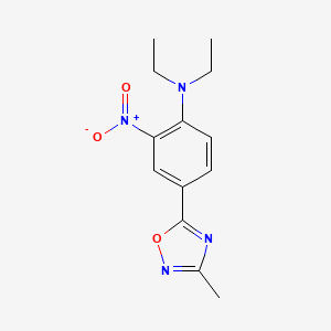 molecular formula C13H16N4O3 B7716812 N,N-diethyl-4-(3-methyl-1,2,4-oxadiazol-5-yl)-2-nitroaniline 